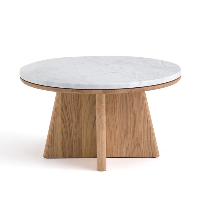 Table basse ronde, Échos, design E. Gallina pour Ampm