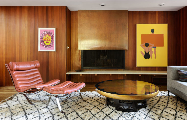 Fauteuil relax vintage - Jessica Helgerson Interior Design, projet rénovation d'une maison des année 50 à Portland