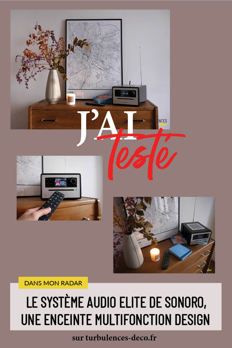 J'ai testé le système audio ELITE de Sonoro, une enceinte multifonction design à retrouver sur Turbulences Déco