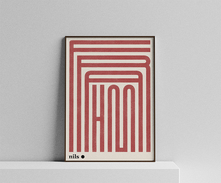 Affiche musicale, Nils Frahm sur la boutique Etsy Jakub Kaminski, 25 €