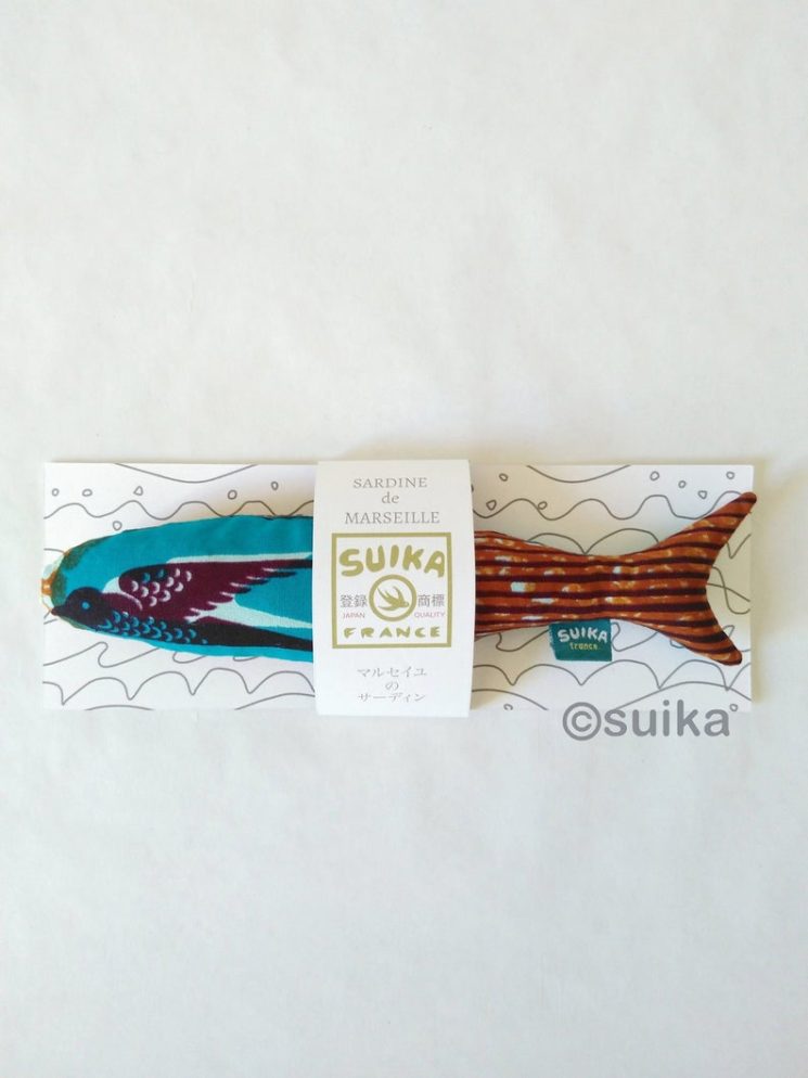 Sardine de Marseille, remplie de lavande, en wax, 12 € sur la boutique Suika shop