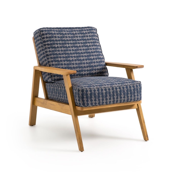 Fauteuil vintage Batik, La Redoute Intérieurs, 399 € - Mélange 55% lin 45% coton imprimé batik.