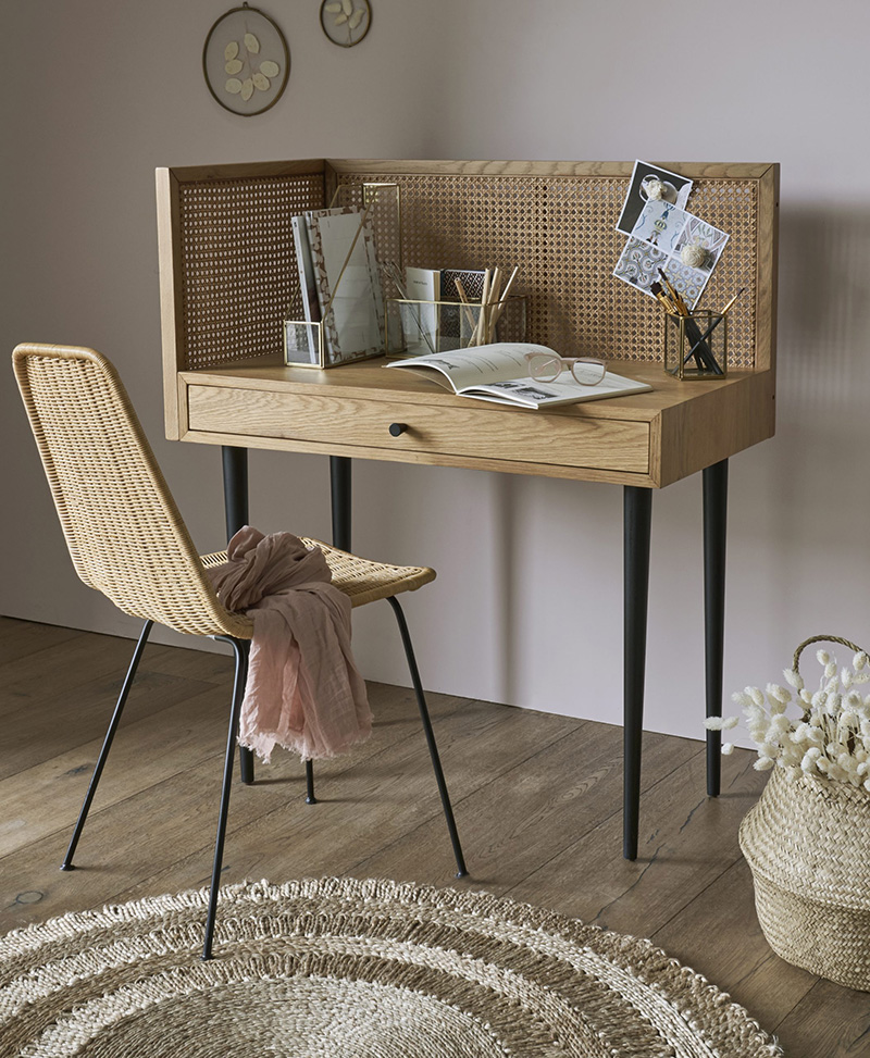La Redoute Intérieurs - Bureau vintage en cannage, Noya La Redoute Intérieurs - Bureau vintage en cannage, Noya