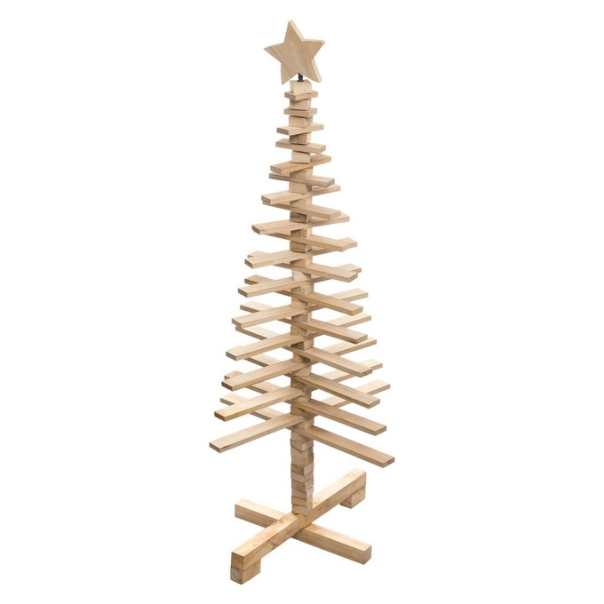 Sapin de Noël en bois articulé Lodge - Atmosphera