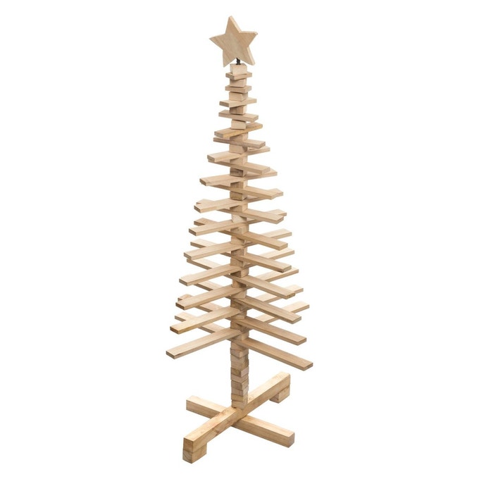 Sapin de Noël en bois articulé Lodge - Atmosphera