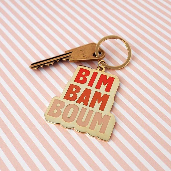 Porte-clés en émail "Bim Bam Boum" - Boutique Etsy Lolita Picco