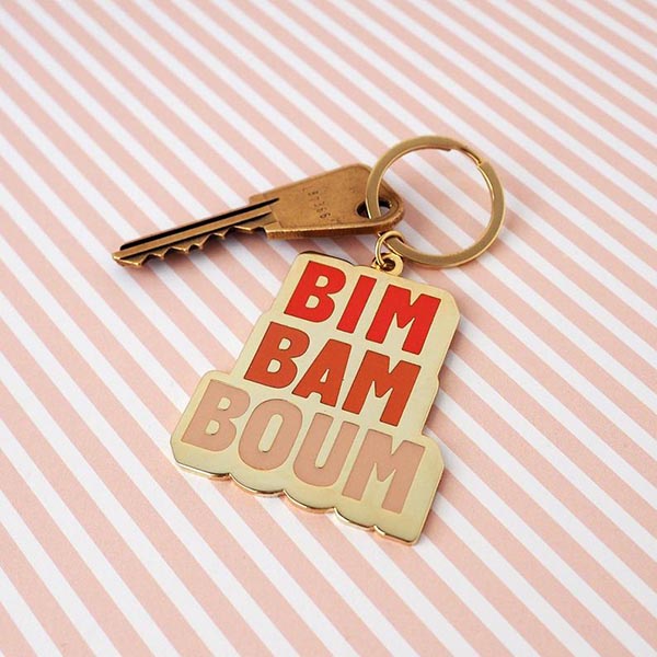 Porte-clés en émail "Bim Bam Boum" - Boutique Etsy Lolita Picco