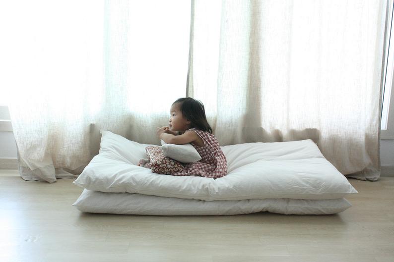 Matelas futon blanc en coton - Boutique Etsy Life in a day