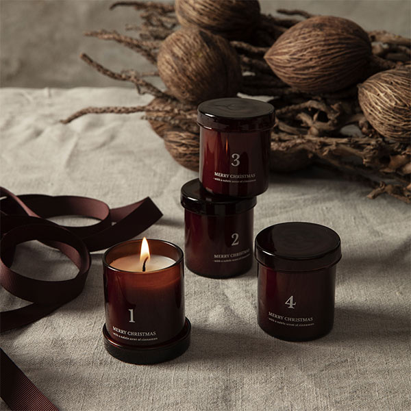 Bougie parfumée Cannelle / Calendrier de Noël - Set de 4 - Ferm Living