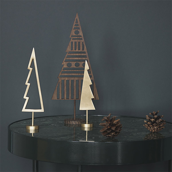 Décoration noël en laiton, Tree Outline - Ferm Living