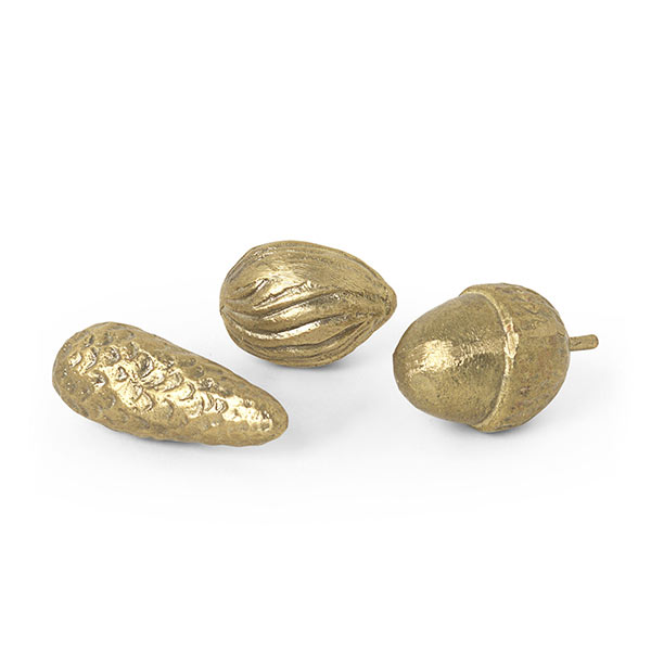 Décoration Winterland Forest Treats / Set 3 ornements en laiton - Ferm Living