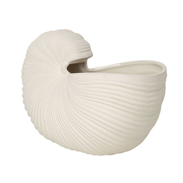Pot en grès blanc, Shell - Ferm Living