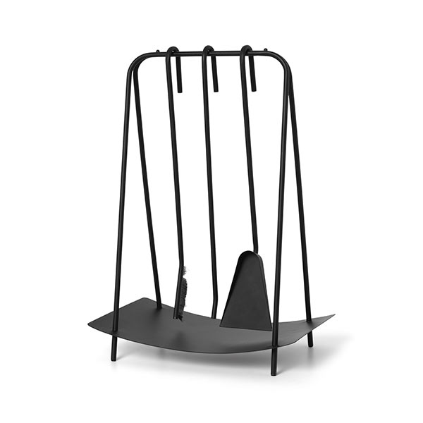 Serviteur de cheminée Port / 3 outils avec support - Ferm Living