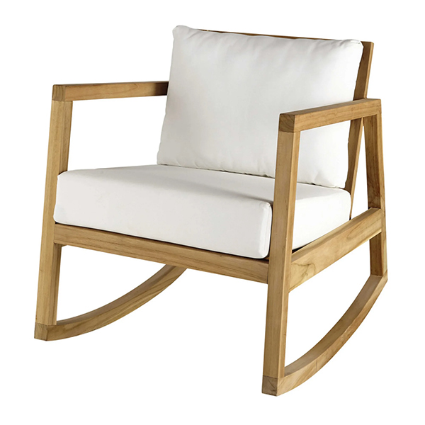 Fauteuil à bascule en teck, Alpin - 399 € sur Maisons du Monde