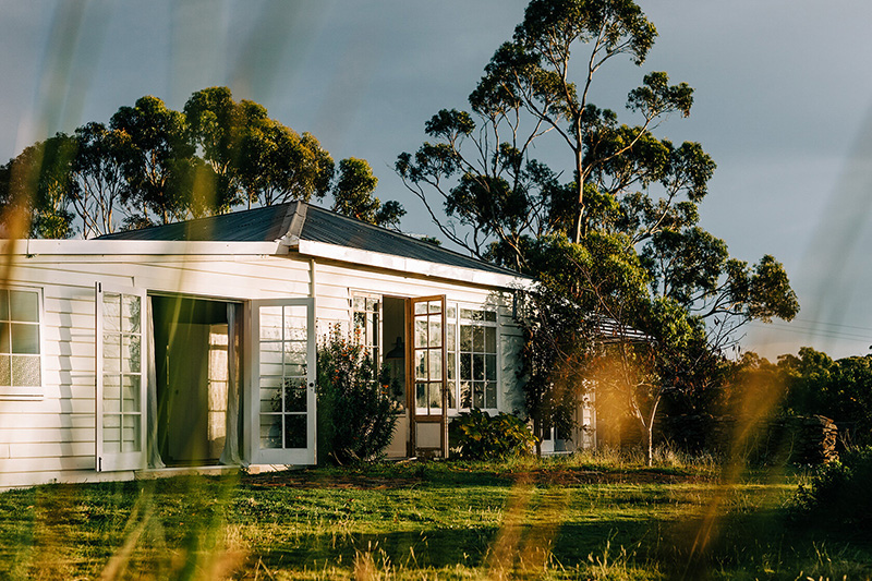 The Burrows, une chambre d'hôtes en Tasmanie // Un décor esprit campagne en bord de mer