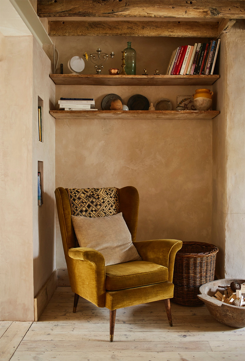 [ 3 décors imparfaits en blanc cassé et matériaux brut ] Des murs enduits pour un côté rustique, imparfait