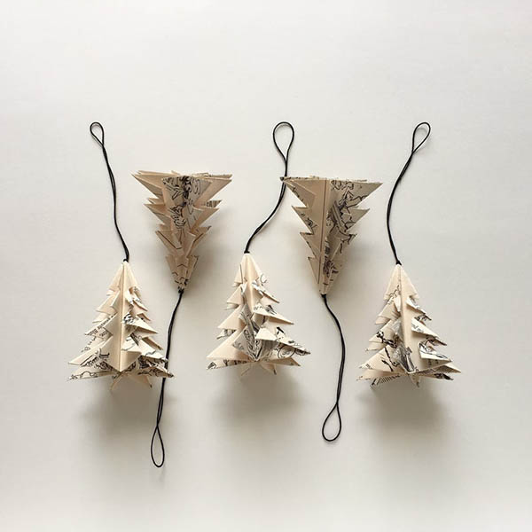Sapin de Noël en papier origami - The Only Bird We Like sur Etsy