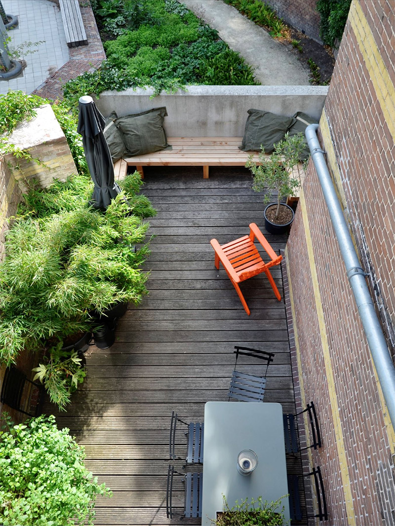 Une terrasse aménagée sur les toits