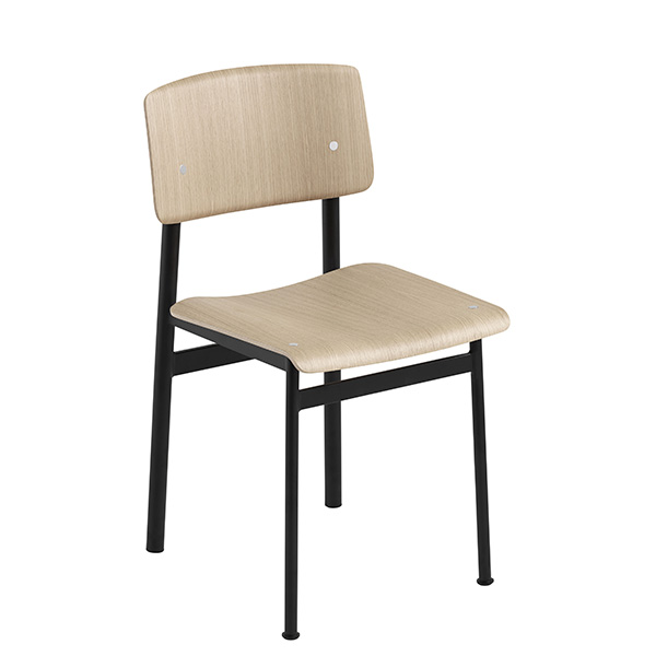 Chaise en bois et métal, Loft - Design : Thomas Bentzen pour Muuto