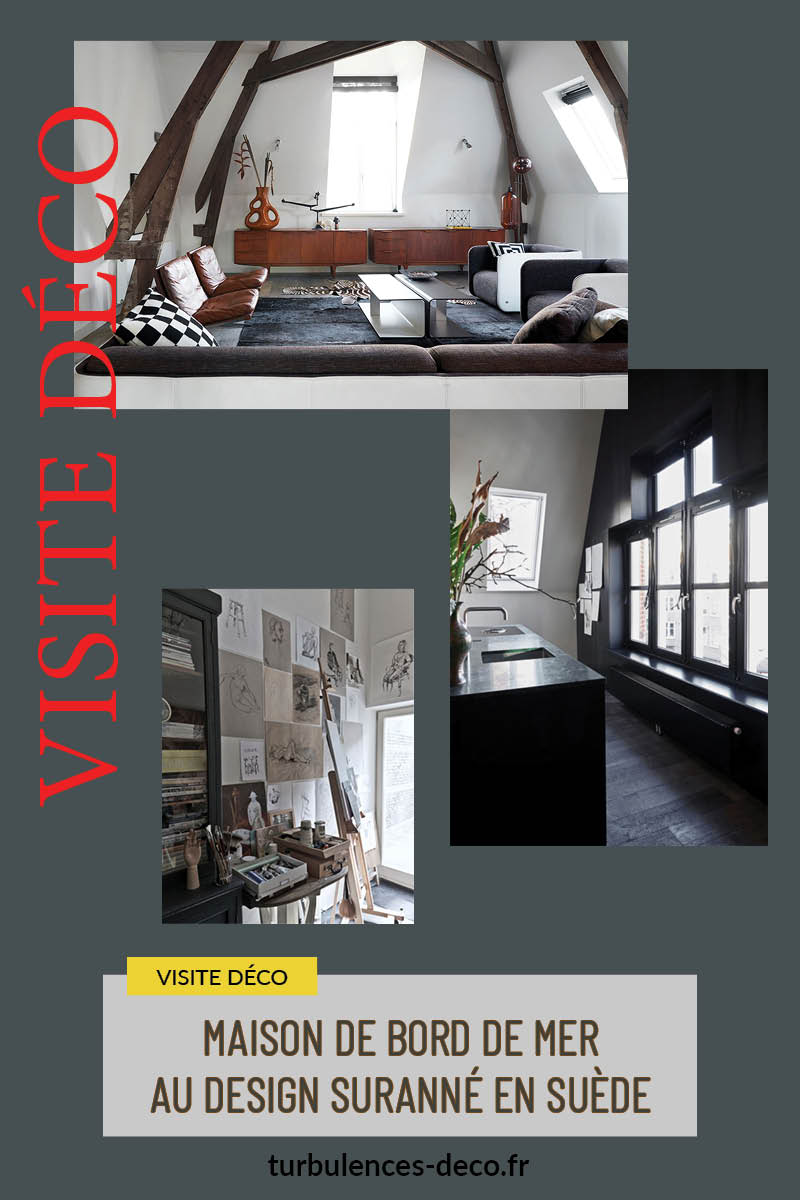 Un appartement sous les combles en noir et blanc à visiter sur Turbulences Déco Un appartement sous les combles en noir et blanc à visiter sur Turbulences Déco
