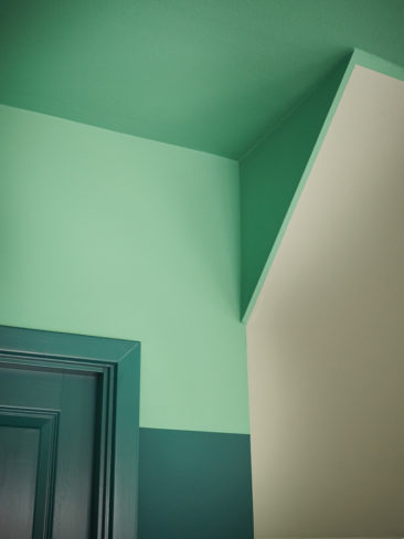 The Nordic Edit par Farrow and Ball // Murs : Mere Green n.219 - Plafond : Arsenic n.214