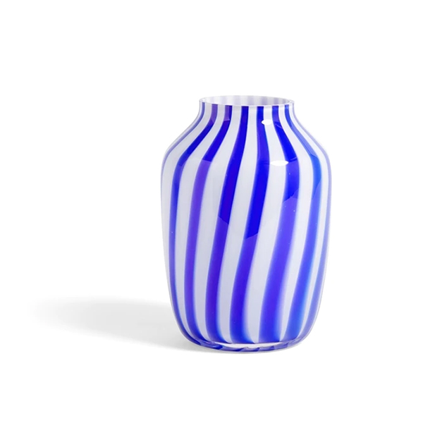 Hay - Vase en verre soufflé, Juice, highight bluh blue, design : Kristine Five Melvaer