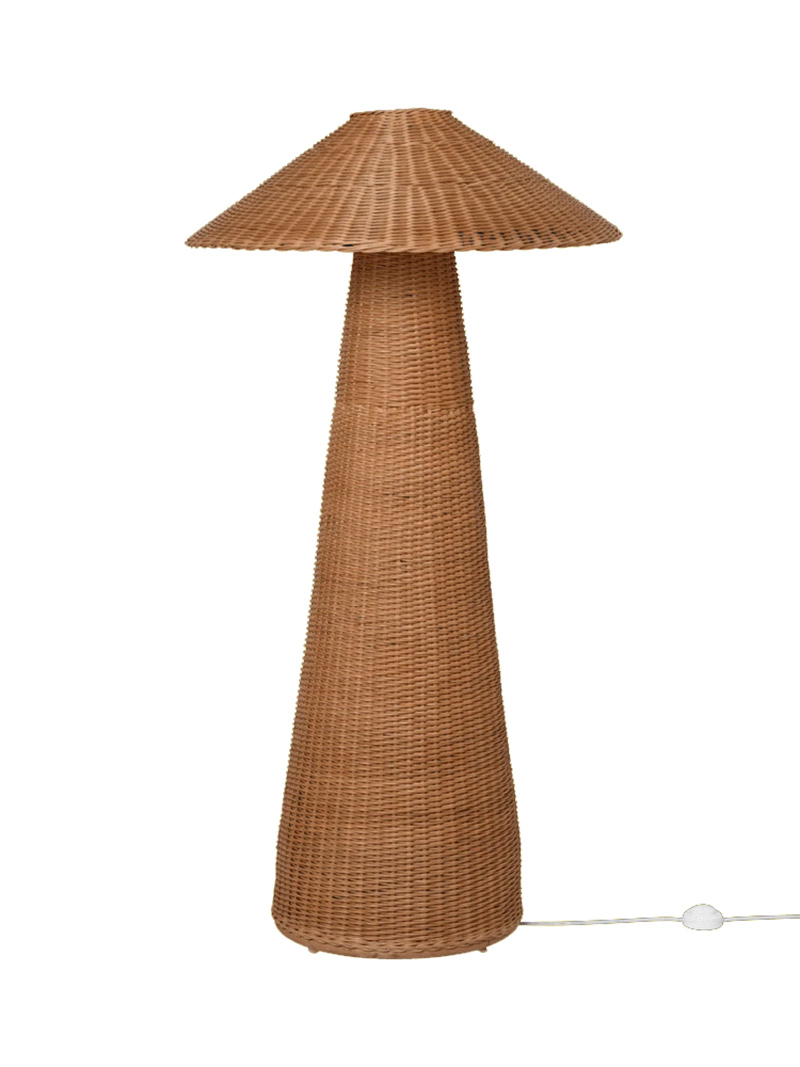 Ferm Living - Lampadaire en rotin tressé main, Dou