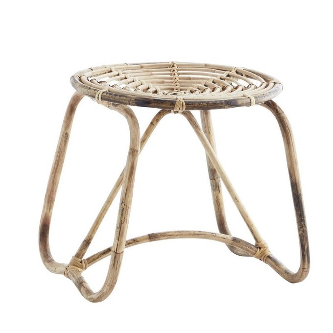 Tabouret rond bois de bambou - Madam Stoltz