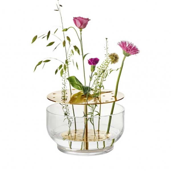 Fritz Hansen - Vase Ikebana en Laiton et verre, design : Jaime Hayon
