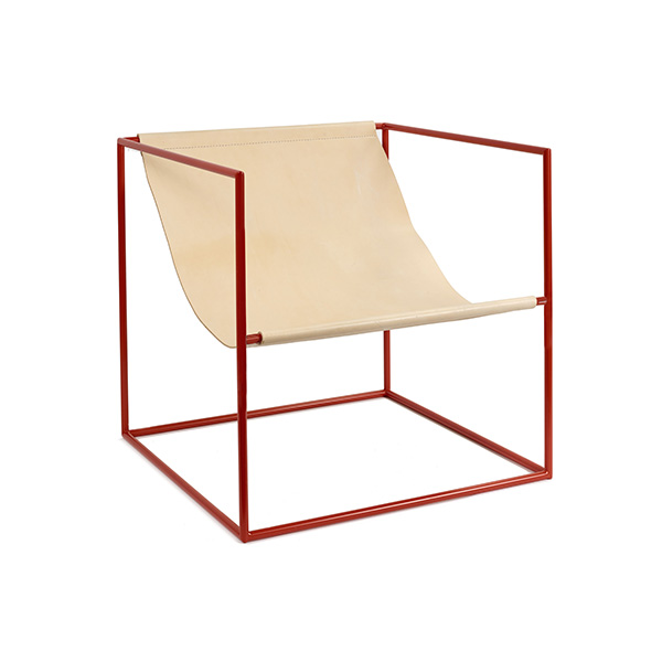 Fauteuil en cuir, Solo, Seat, design : Muller Van Severen pour Valerie Objects