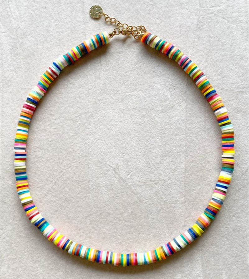 Collier de surfeur en perles Heishi, Aglaé - Boutique Yseult Bijoux