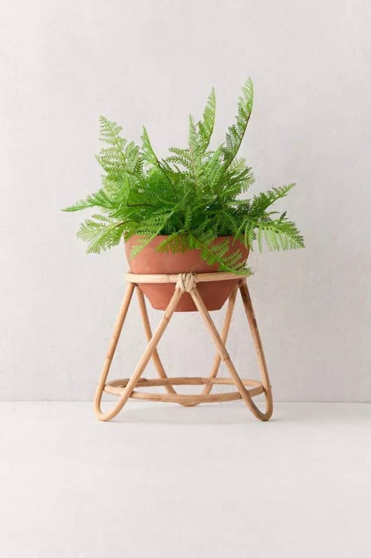 Support pour pot de fleurs en bambou, sur la boutique Etsy Bamboo Plus Wood