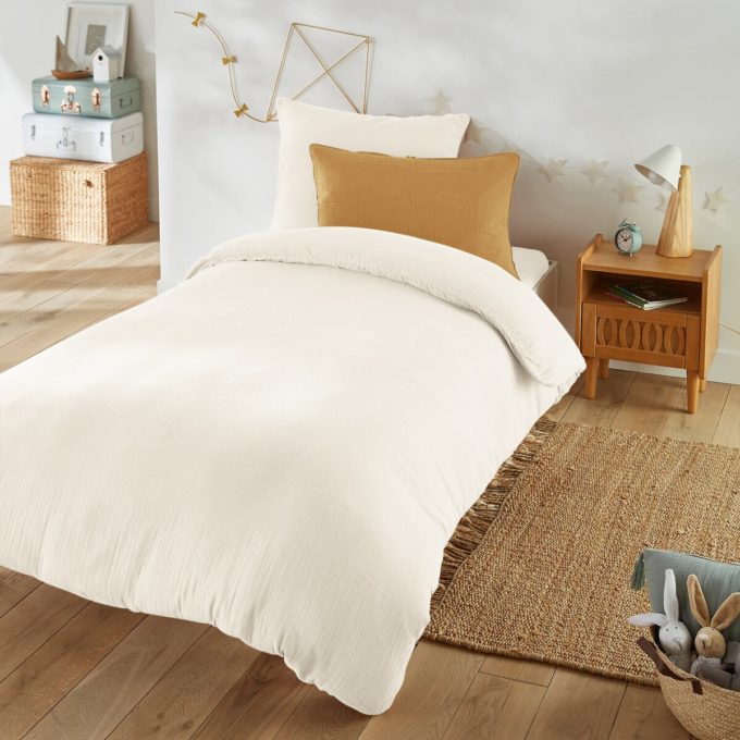 Housse de couette en gaze de coton, Snow - La Redoute Intérieurs
