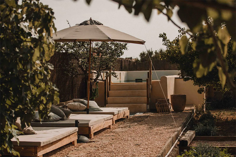 SA Caseta, une maison d'hôtes boho à Majorque // Le coin piscine