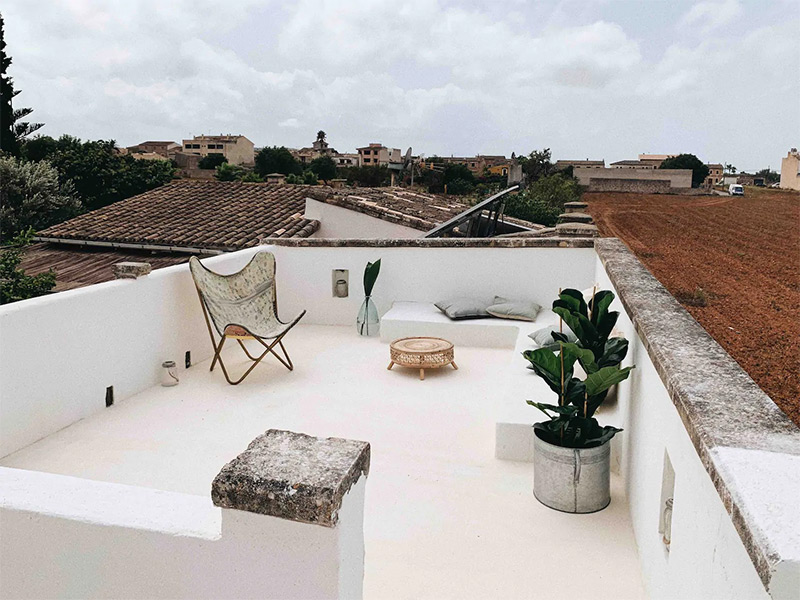 SA Caseta, une maison d'hôtes boho à Majorque // Terrasse de toit