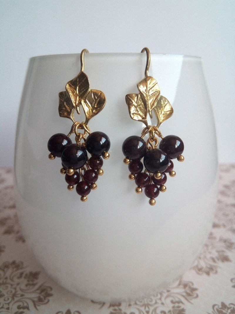 Boucles d'oreilles "grappe raisins" sur la boutique Code Froufrou