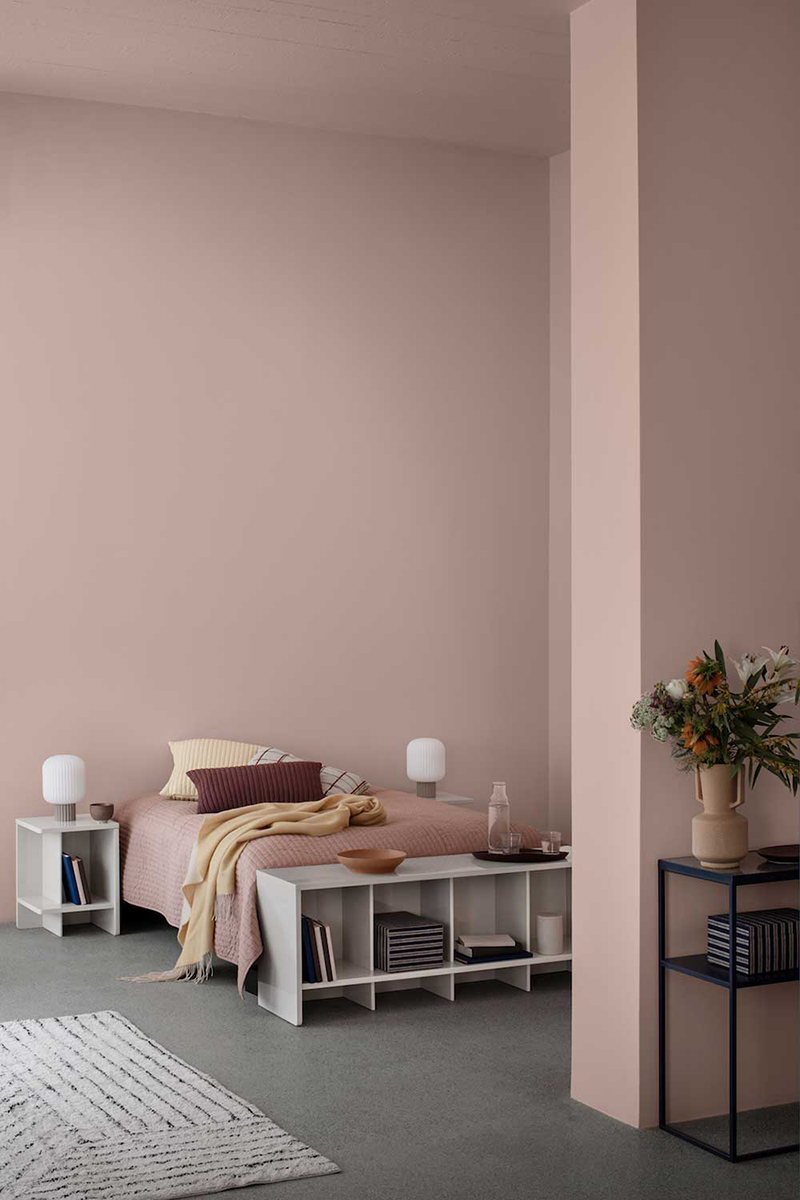 Catalogue Broste Copenhagen AW2021 // Chambre rose poudré