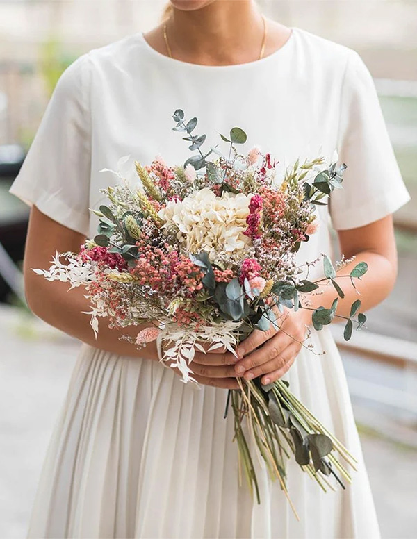 Bouquet de fleurs séchées, Hector sur la boutique Etsy Flowrette