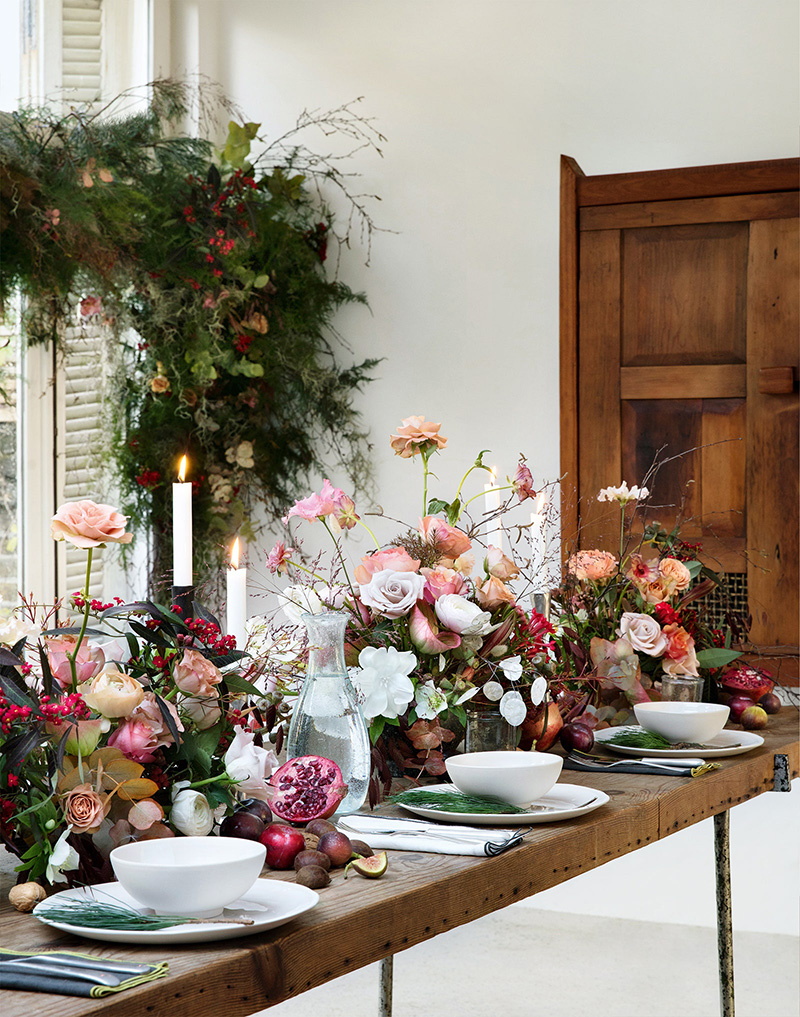 Christmas floral par @wormlondon - Table de fête