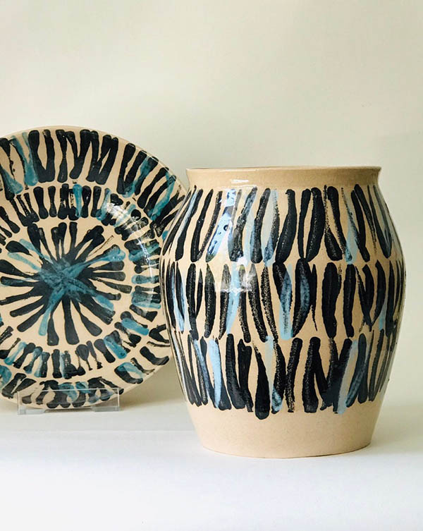 Vase tribal en céramique - Boutique Etsy Inluto