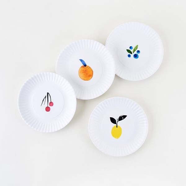 Assiette en mélaminé, Fruits - Boutique Etsy Misha Zadeh