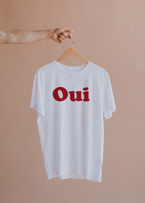T-shirt femme, Oui - Boutique Etsy Mottos Print