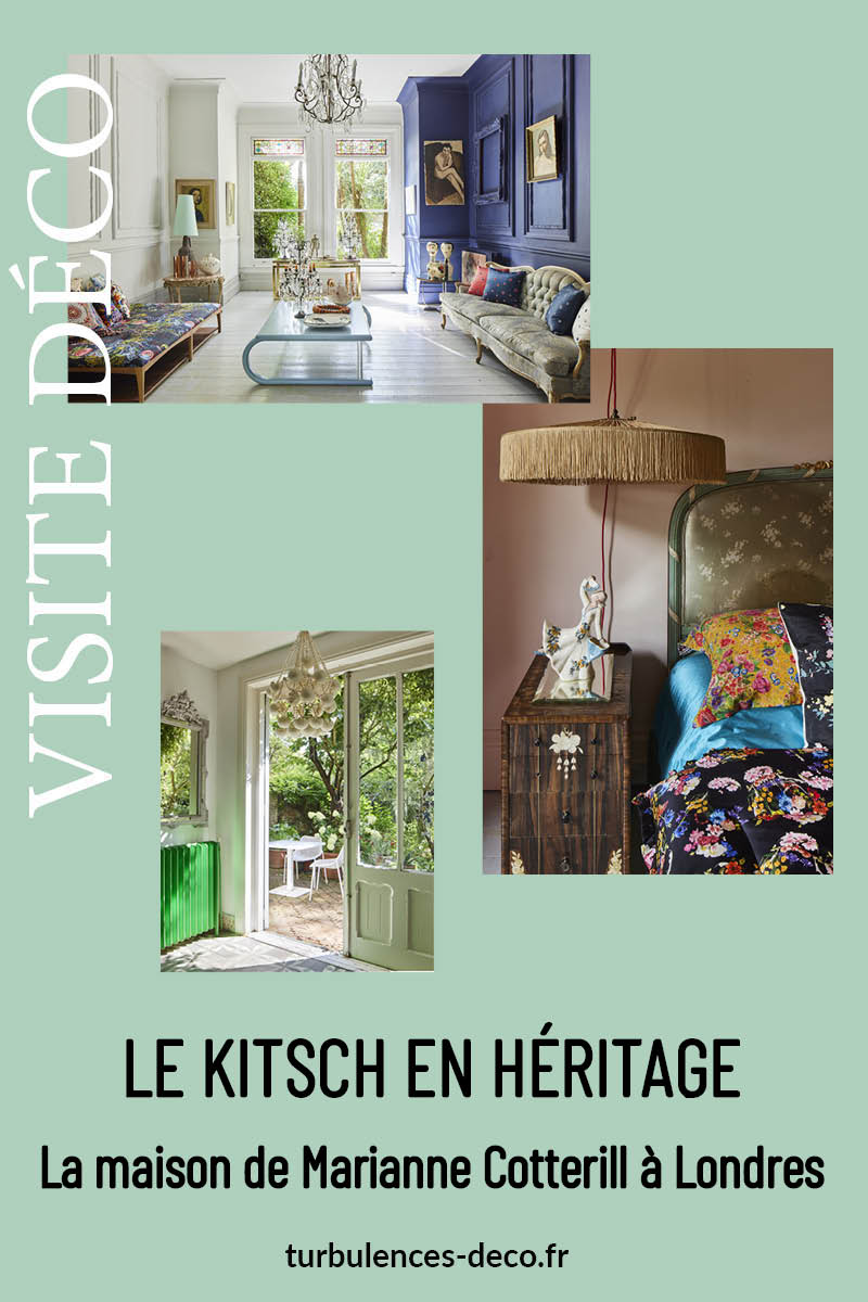 Le kitsch en héritage La maison de Marianne Cotterill à Londres à retrouver sur Turbulences Déco