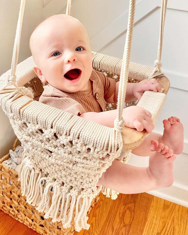 Nacelle en macramé pour bébé - Boutique Etsy SNHANDICRAFTS