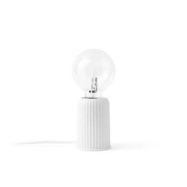 Lampe de table, blanche, Fitting #3 - Design : Philip Bro Ludvigsen pour Lyngby Porcelæn