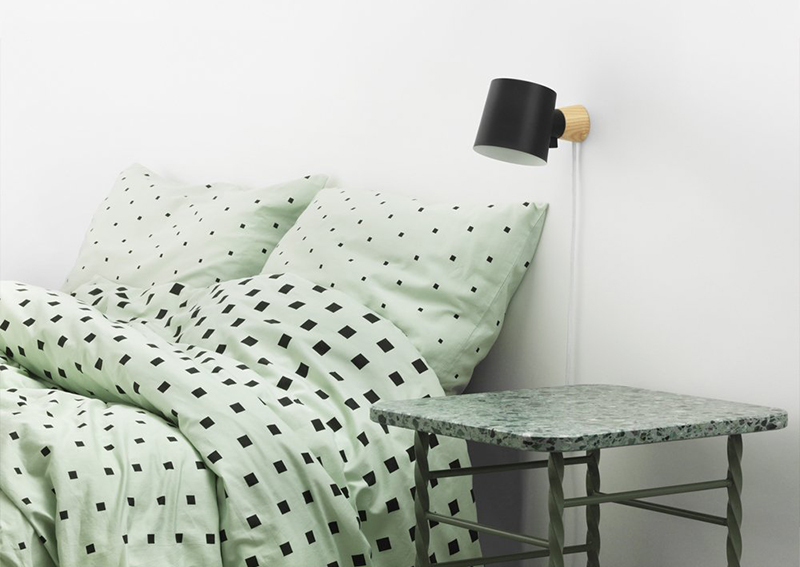 Applique murale en freine et métal noir, Rise, design : Marianne Andersen pour Normann Copenhagen