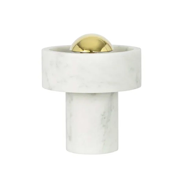 Tom Dixon - Lampe sans fil rechargeable en marbre et laiton, Stone