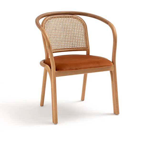 La Redoute Intérieurs - Fauteuil de table en chêne et cannage, Joana