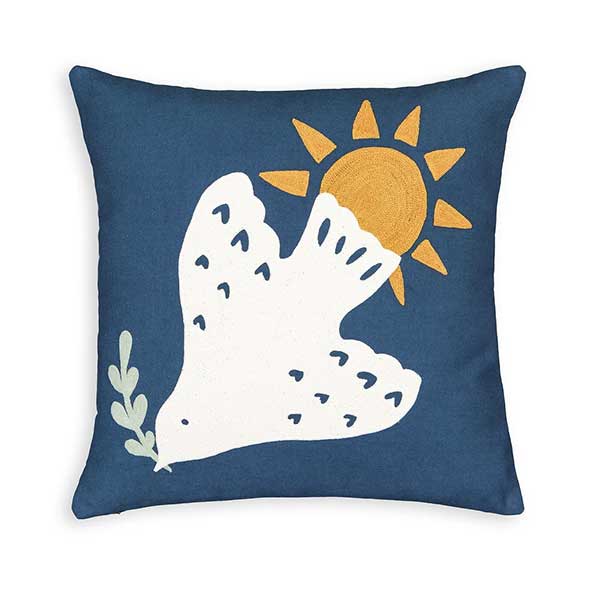 La Redoute Intérieurs - Housse de coussin motif oiseau, Azur