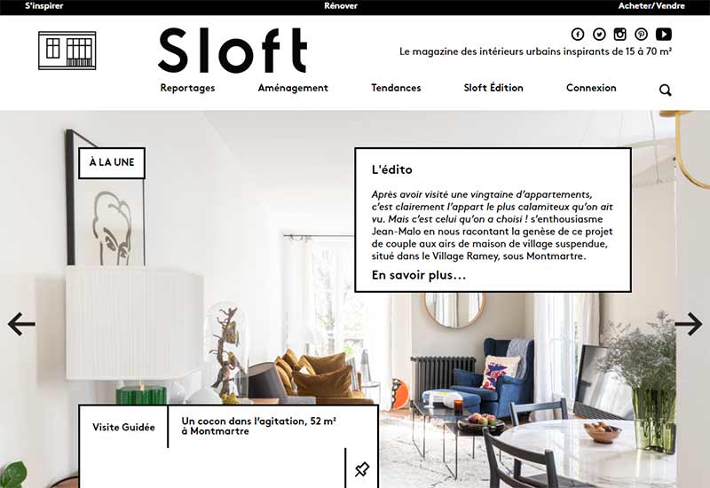 Un magazine sur l'aménagement intérieur Sloft Magazine